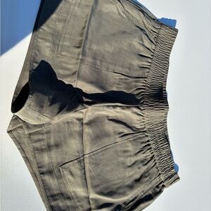 Joie Olive Green Elastic Shorts